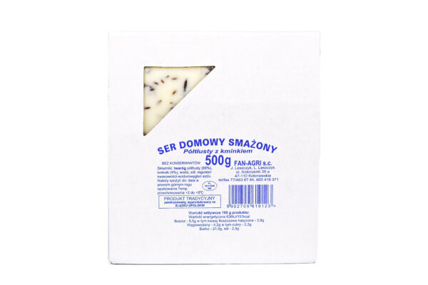 Ser smażony półtłusty z kminkiem w kartoniku 500g - obrazek 2